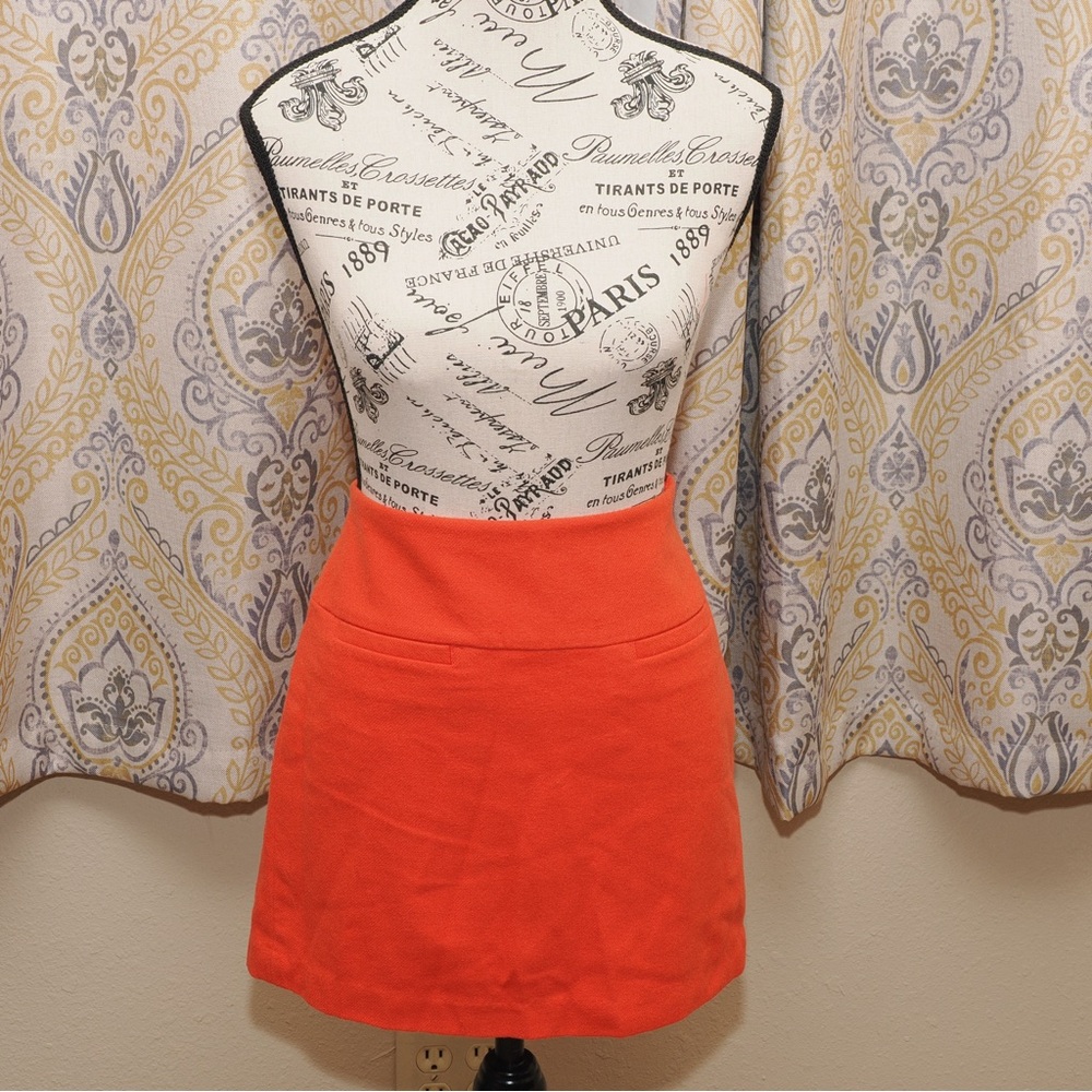 Gap Orange Wool/Rayon Lined Mini Skirt - Size 2